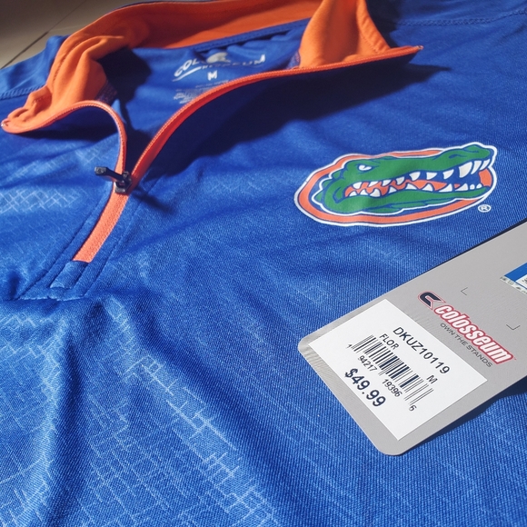 Men's UF Gators Quarterzip Sweater BNWT Lightweigh - Picture 3 of 7